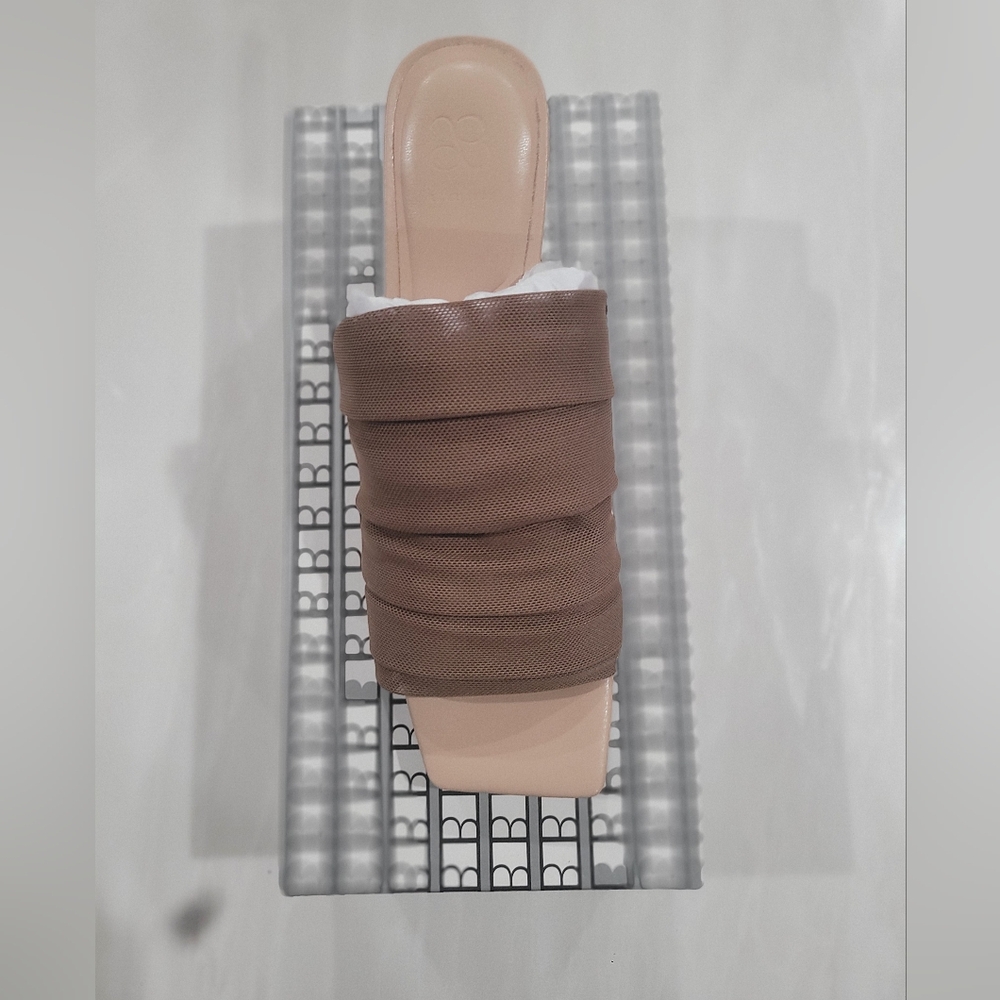 Elegant Brown Slide Sandals